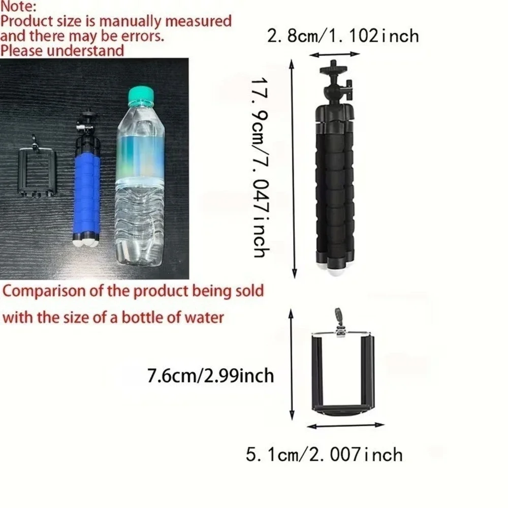 New Mini Flexible Tripod Red Foam‎ Legs Smartphone Mount Adapter Octopus Content